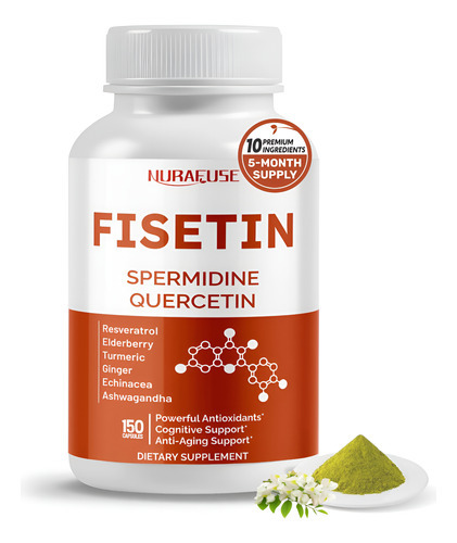 Suplemento Nurafuse Fisetin 10 Em 1 Com Espermidina E Querce
