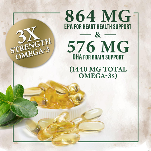 Suplemento De Óleo De Peixe Nature"s Peak 2400mg Omega 3 60 - Imagem 3
