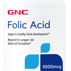 Suplemento De Ácido Fólico Gnc 1000mcg 100 Comprimidos Veget