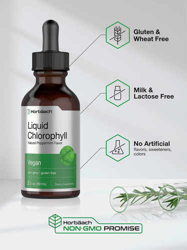 Suplemento De Clorofila Líquida Horbaach 60ml Vegano Não Tra - Imagem 4