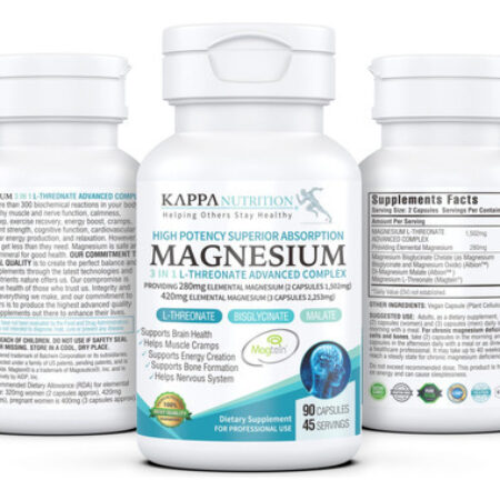 Suplemento Kappa Nutrition Magnésio 3 Em 1 L-treonato 90 C - Imagem 2