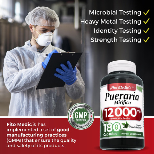 Suplemento Fito Medic"s Lab Pueraria Mirifica 180 Cápsulas - Imagem 5