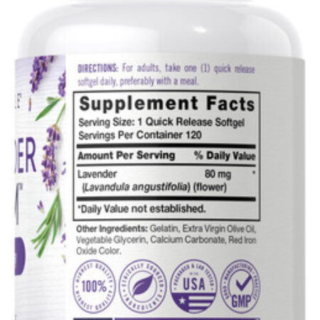 Suplemento Carlyle Lavender Pills 80mg 120 Cápsulas Softgel - Imagem 4