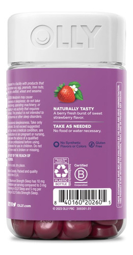 Sleep Gummy Olly Max Strength Com 10 Mg De Melatonina, 50 Un - Imagem 7