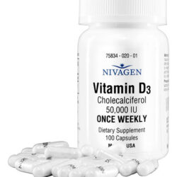 Suplemento Nivagen Pharmaceuticals Inc. Vitamina D3 50.000 U