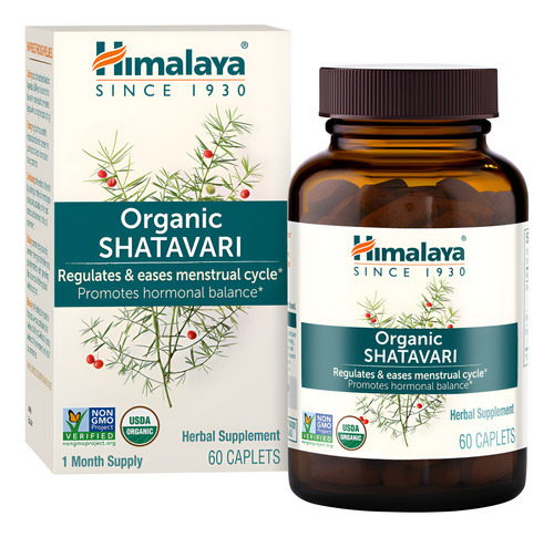 Suplemento Himalaya Organic Shatavari 1.300mg 60 Cápsulas