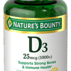 Vitamina D3 Cápsulas Em Gel Nature&quots Bounty 1000iu, 350 Cáps