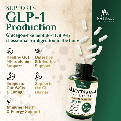 Suplemento Nature"s Nutrition Glp-1 Akkermansia 60 Cápsulas - Imagem 6