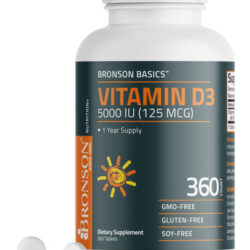 Suplemento De Vitamina D3 Bronson 5.000 Ui Para 1 Ano, Forne