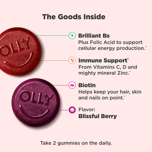 Multivitamínico Gummy Olly, Vitaminas Femininas A, D, C, E, - Imagem 3