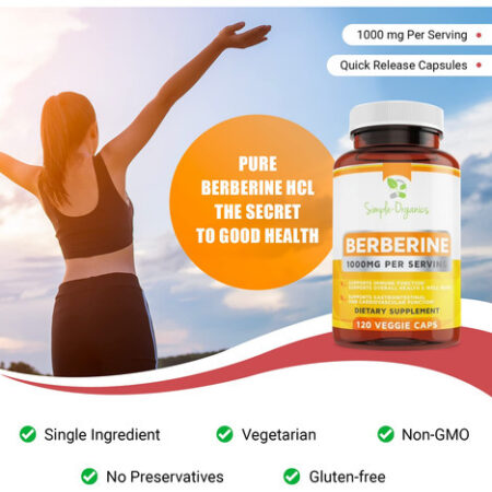 Suplemento Simple-organics Berberine 500 Mg (1000 Mg/porção) - Imagem 2