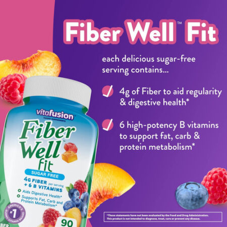 Suplemento De Gomas Vitafusion Fiber Well Fit 90 Unidades - Imagem 4
