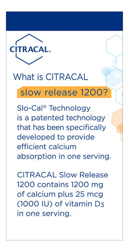 Suplemento De Cálcio Citracal Slow Release 1200 Com Vitamina - Imagem 7