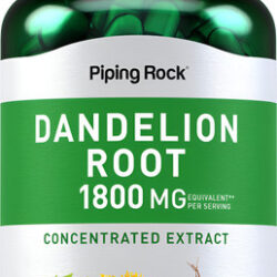 Suplemento Piping Rock Dandelion Root 1800 Mg 180 Cápsulas