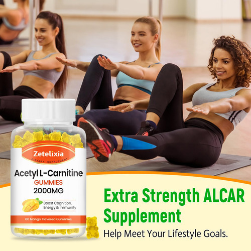 Suplemento Gomas De Acetil L-carnitina Zetelixia 2000 Mg 60 - Imagem 6