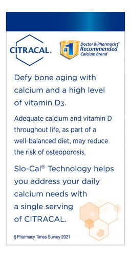 Suplemento De Cálcio Citracal Slow Release 1200 Com Vitamina - Imagem 8