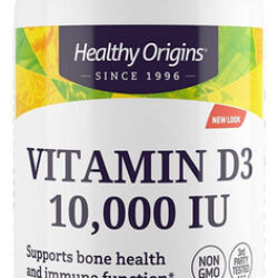 Vitamina D3 Healthy Origins 10000 Ui De Cápsulas Gelatinosas
