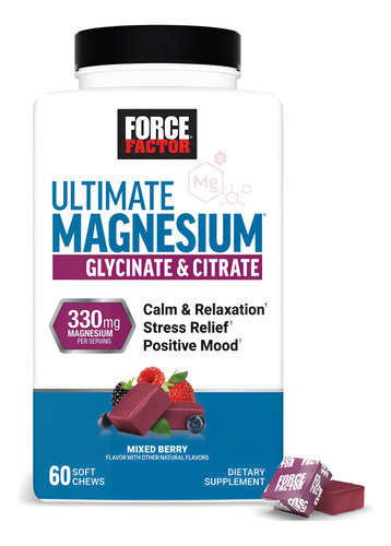 Suplemento Force Factor Ultimate Magnesium 330 Mg 60 Soft Ch