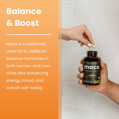 Suplemento De Raiz De Maca Orgânica Nutrachamps 2100 Mg 180 - Imagem 4