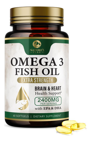 Suplemento De Óleo De Peixe Nature"s Peak 2400mg Omega 3 60