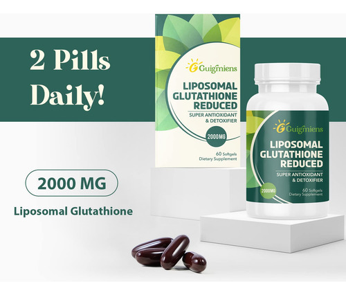 Suplemento Guigmiens Glutationa Lipossomal 2000 Mg Com Ha + - Imagem 8