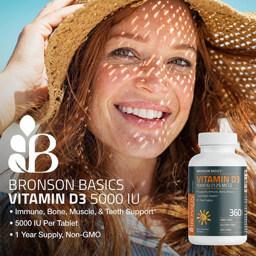 Suplemento De Vitamina D3 Bronson 5.000 Ui Para 1 Ano, Forne - Imagem 3