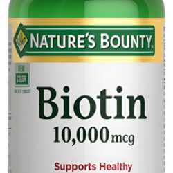Suplemento Nature&quots Bounty Biotina 10.000 Mcg Cápsulas De 12
