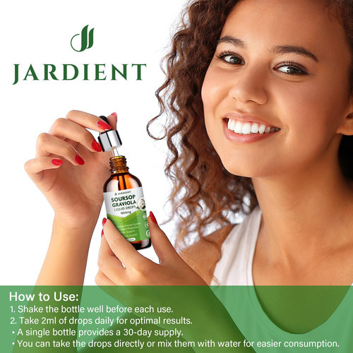 Suplemento Jardient Soursop Bitters Extract Liquid Oil 60ml - Imagem 7