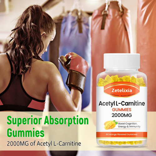 Suplemento Gomas De Acetil L-carnitina Zetelixia 2000 Mg 60 - Imagem 4