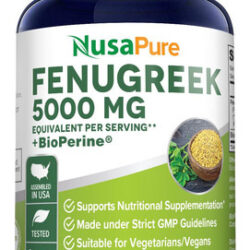 Suplemento Nusapure Fenugreek 5000 Mg 200 Cápsulas Vegetais