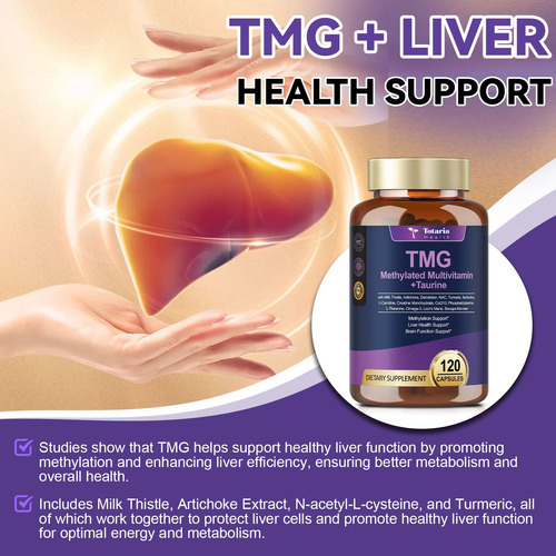 Suplemento Totaria Tmg Taurina 24 Em 1 Multivitamínico 120 C - Imagem 6