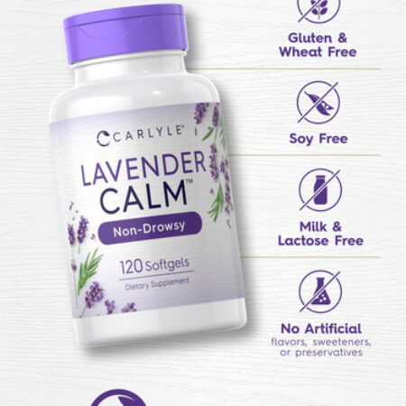 Suplemento Carlyle Lavender Pills 80mg 120 Cápsulas Softgel - Imagem 3