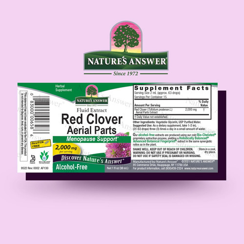 Suplemento Nature"s Answer Extrato De Trevo Vermelho 30ml De - Imagem 2