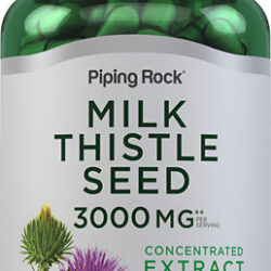 Suplemento Piping Rock Milk Thistle 3000 Mg 200 Cápsulas