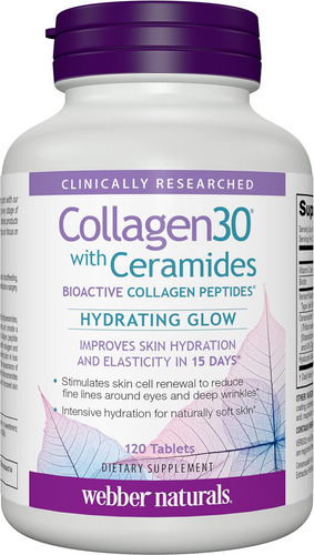 Suplemento Webber Naturals Collagen30 Com Ceramidas 120 Tab