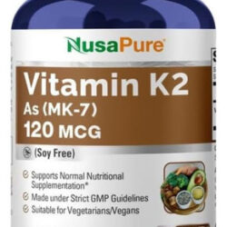 Suplemento Nusapure Vitamina K2 Mk7 120mcg 200 Cápsulas Vege