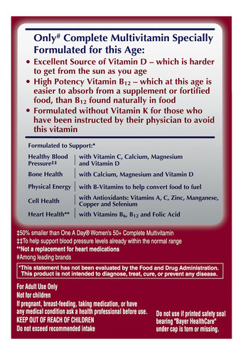 Multivitamínico One A Day Proactive 65+ Para Homens E Mulher - Imagem 2