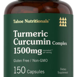 Suplemento Tahoe Nutritionals Cúrcuma Curcumina 1500mg 150 C