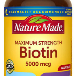 Suplemento De Biotina Natural De 5000 Mcg De Potência Máxima