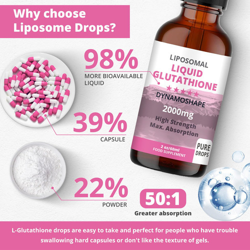 Suplemento De Glutationa Lipossomal De 2000 Mg Com Vitamina - Imagem 4