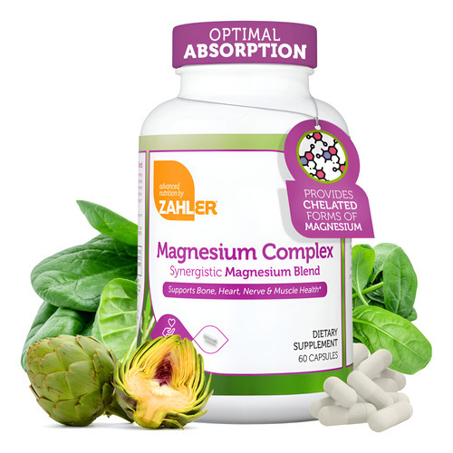 Suplemento Zahler Magnesium Complex 210 Mg Com Vitamina B6