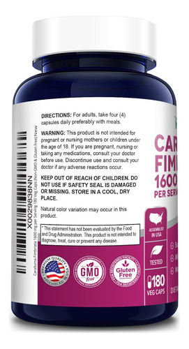 Suplemento Nusapure 1600mg 180 Cápsulas Vegetais - Imagem 3