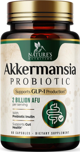 Suplemento Nature"s Nutrition Glp-1 Akkermansia 60 Cápsulas