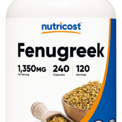 Suplemento Nutricost Fenugreek Seed 1350 Mg 240 Cápsulas