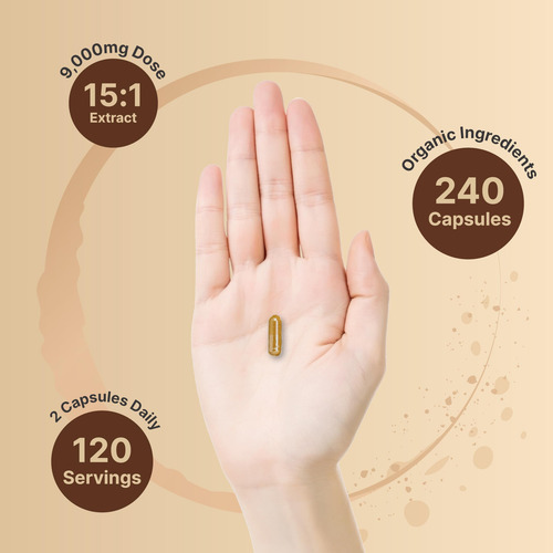 Suplemento Naturebell Lions Mane Mushroom 9.000 Mg 240 Cápsu - Imagem 4