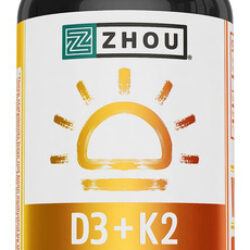Suplemento Zhou Nutrition Vitamina D3 K2 5000iu/125mcg 60c