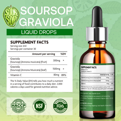 Suplemento Jardient Soursop Bitters Extract Liquid Oil 60ml - Imagem 6