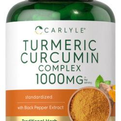Suplemento Carlyle Curmeric Curcumin 1000mg + Pimenta Preta
