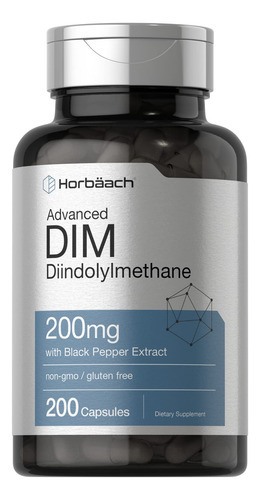 Suplemento Horbaach Dim 200 Mg Diindolilmetano 200 Cápsulas