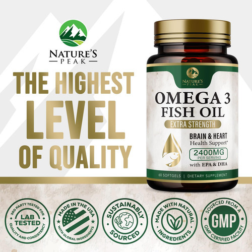 Suplemento De Óleo De Peixe Nature"s Peak 2400mg Omega 3 60 - Imagem 4